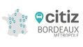Carte de France indiquant les localisations des agences Citiz avec à côté le logo Citiz Bordeaux.